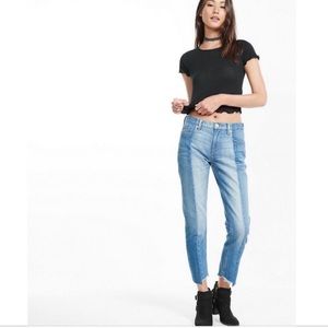 Express Two Toned Girlfriend Jeans